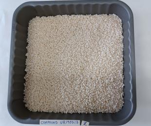 Bioplástico (PHA + aditivos) antes de extruir