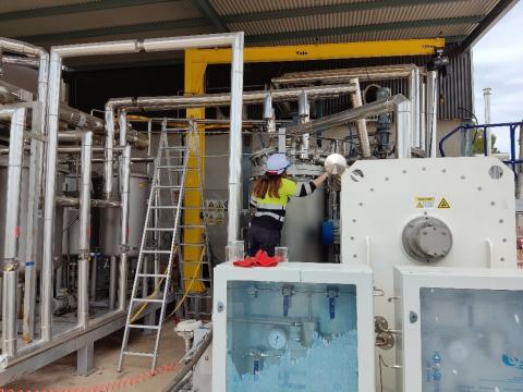Planta demostrativa de tratamiento en la Biorrefinería de I+D CLAMBER